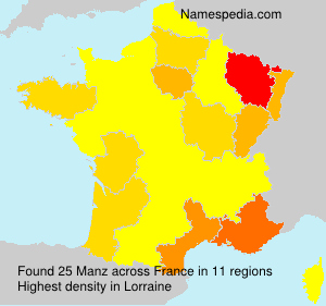Surname Manz in France Surname Manz in France
