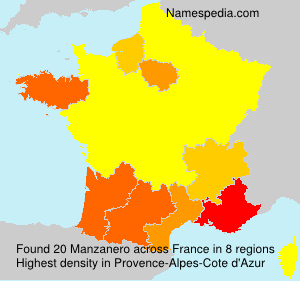 Surname Manzanero in France Surname Manzanero in France