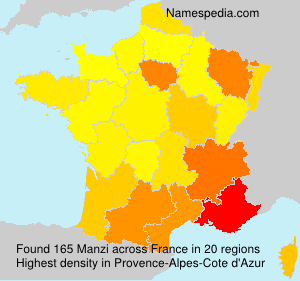 Surname Manzi in France Surname Manzi in France