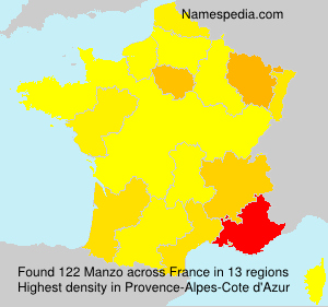 Surname Manzo in France Surname Manzo in France