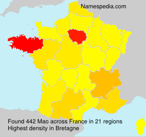Surname Mao in France Surname Mao in France
