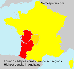 Surname Mapas in France Surname Mapas in France