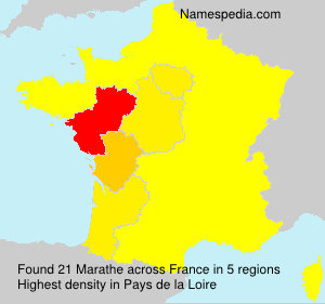 Surname Marathe in France