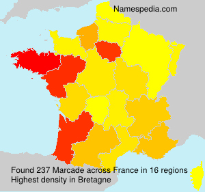 Surname Marcade in France Surname Marcade in France