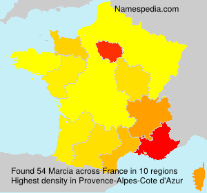 Surname Marcia in France Surname Marcia in France