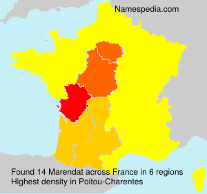 Surname Marendat in France Surname Marendat in France
