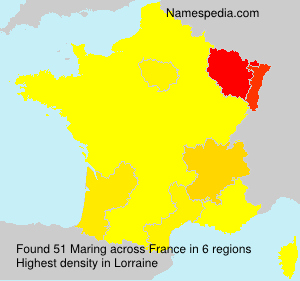 Surname Maring in France Surname Maring in France