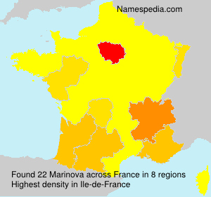 Surname Marinova in France Surname Marinova in France