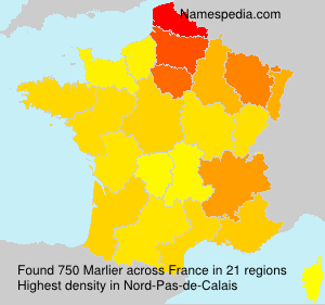 Surname Marlier in France Surname Marlier in France