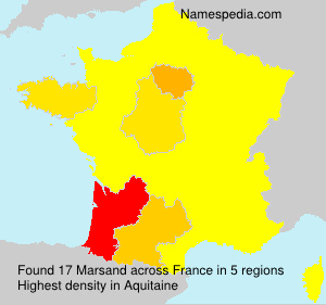 Surname Marsand in France Surname Marsand in France