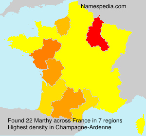 Surname Marthy in France Surname Marthy in France
