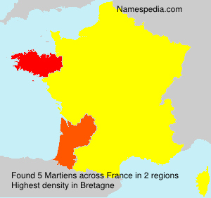 Surname Martiens in France Surname Martiens in France