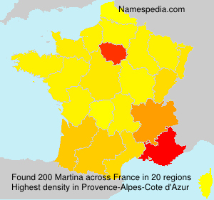 Surname Martina in France Surname Martina in France