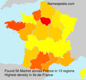 Surname Martret in France Surname Martret in France