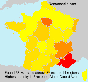 Surname Marzano in France Surname Marzano in France