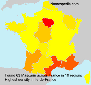 Surname Mascarin in France Surname Mascarin in France