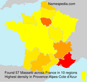 Surname Massetti in France
