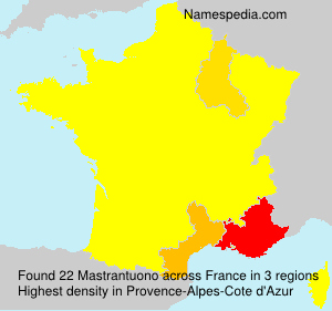 Surname Mastrantuono in France Surname Mastrantuono in France