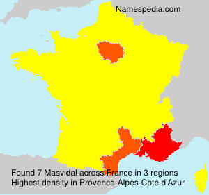 Surname Masvidal in France Surname Masvidal in France