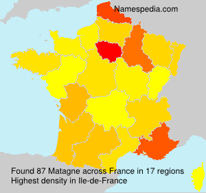 Surname Matagne in France Surname Matagne in France