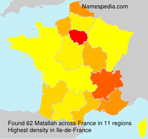 Surname Matallah in France Surname Matallah in France