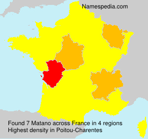 Surname Matano in France Surname Matano in France