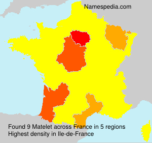 Surname Matelet in France Surname Matelet in France
