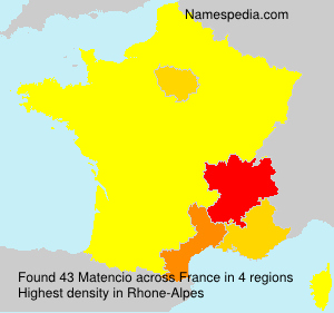Surname Matencio in France Surname Matencio in France