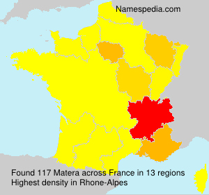Surname Matera in France Surname Matera in France