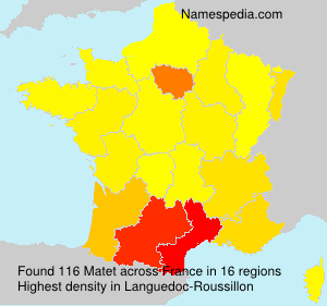 Surname Matet in France Surname Matet in France