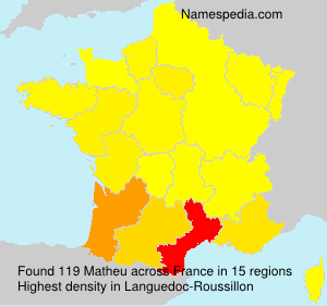Surname Matheu in France Surname Matheu in France