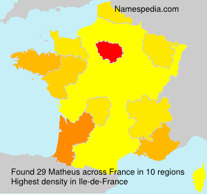 Surname Matheus in France Surname Matheus in France