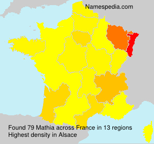 Surname Mathia in France Surname Mathia in France