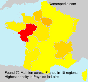 Surname Mathien in France