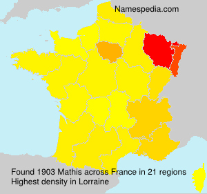 Surname Mathis in France Surname Mathis in France
