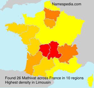 Surname Mathivat in France Surname Mathivat in France