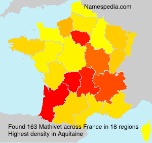 Surname Mathivet in France Surname Mathivet in France