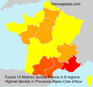 Surname Matinez in France Surname Matinez in France