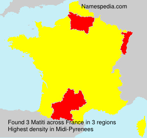 Surname Matiti in France Surname Matiti in France