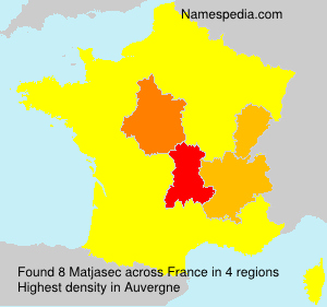 Surname Matjasec in France Surname Matjasec in France