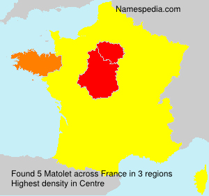 Surname Matolet in France Surname Matolet in France
