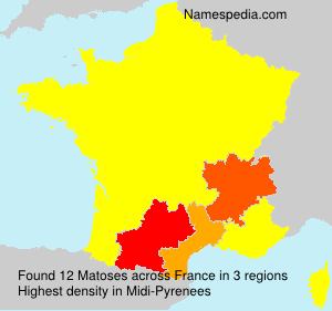 Surname Matoses in France Surname Matoses in France