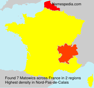 Surname Matowics in France Surname Matowics in France