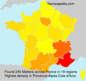 Surname Mattera in France Surname Mattera in France