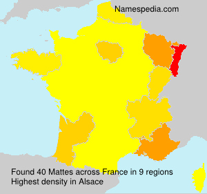 Surname Mattes in France
