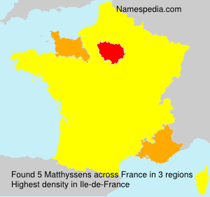 Surname Matthyssens in France Surname Matthyssens in France