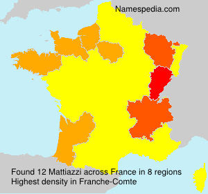 Surname Mattiazzi in France Surname Mattiazzi in France