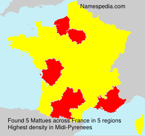 Surname Mattues in France Surname Mattues in France