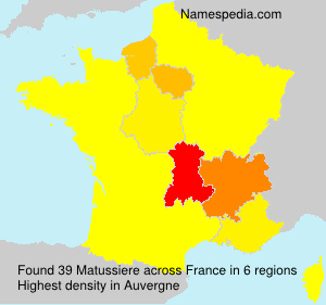 Surname Matussiere in France Surname Matussiere in France