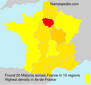 Surname Matynia in France Surname Matynia in France
